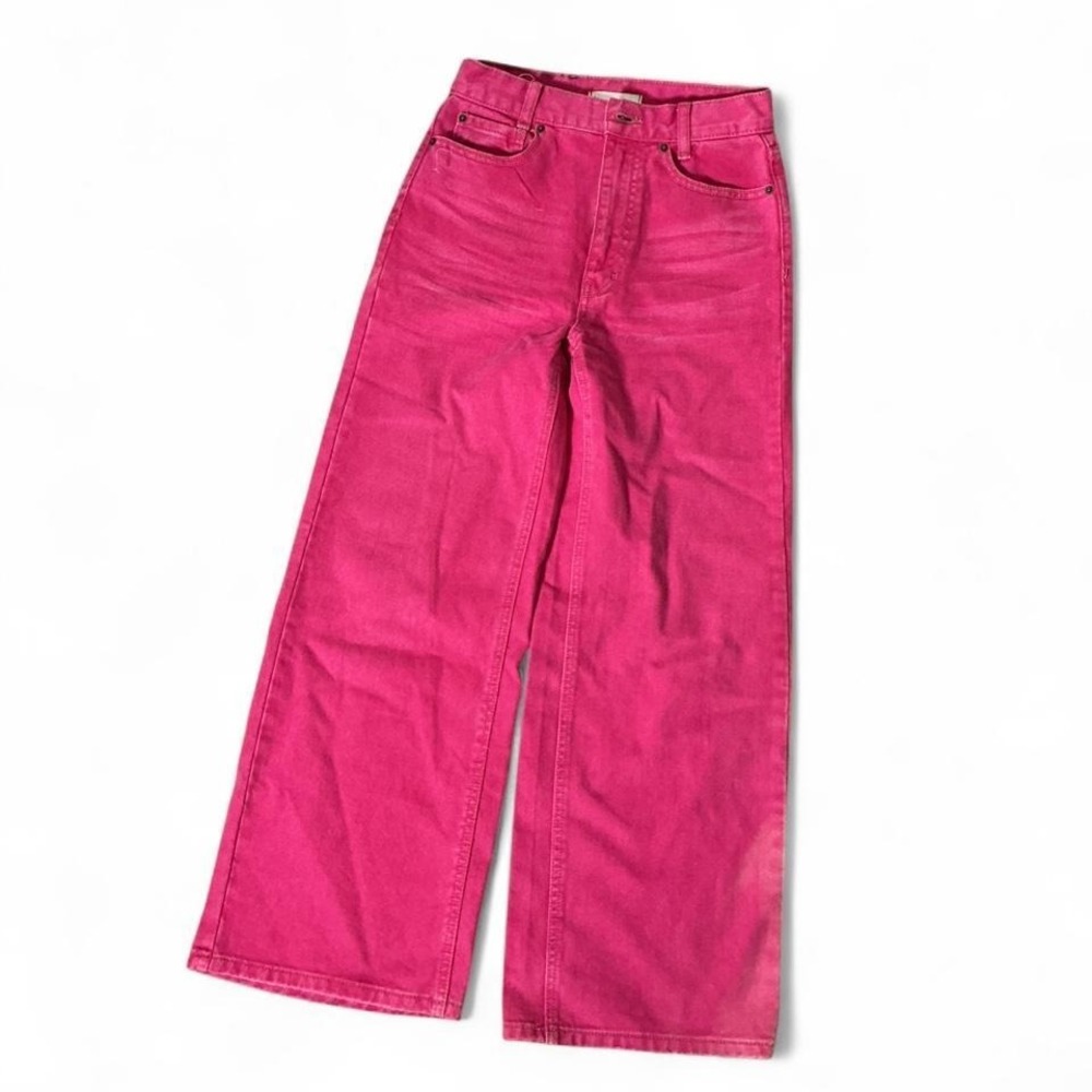 Y2K BDG High & Wide Pink Jeans High Waisted Wide Leg 25 Hot Pink Urban Outfitter